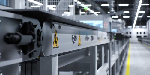 safety measures stickers assembly lines operated by heavy machinery render transformed